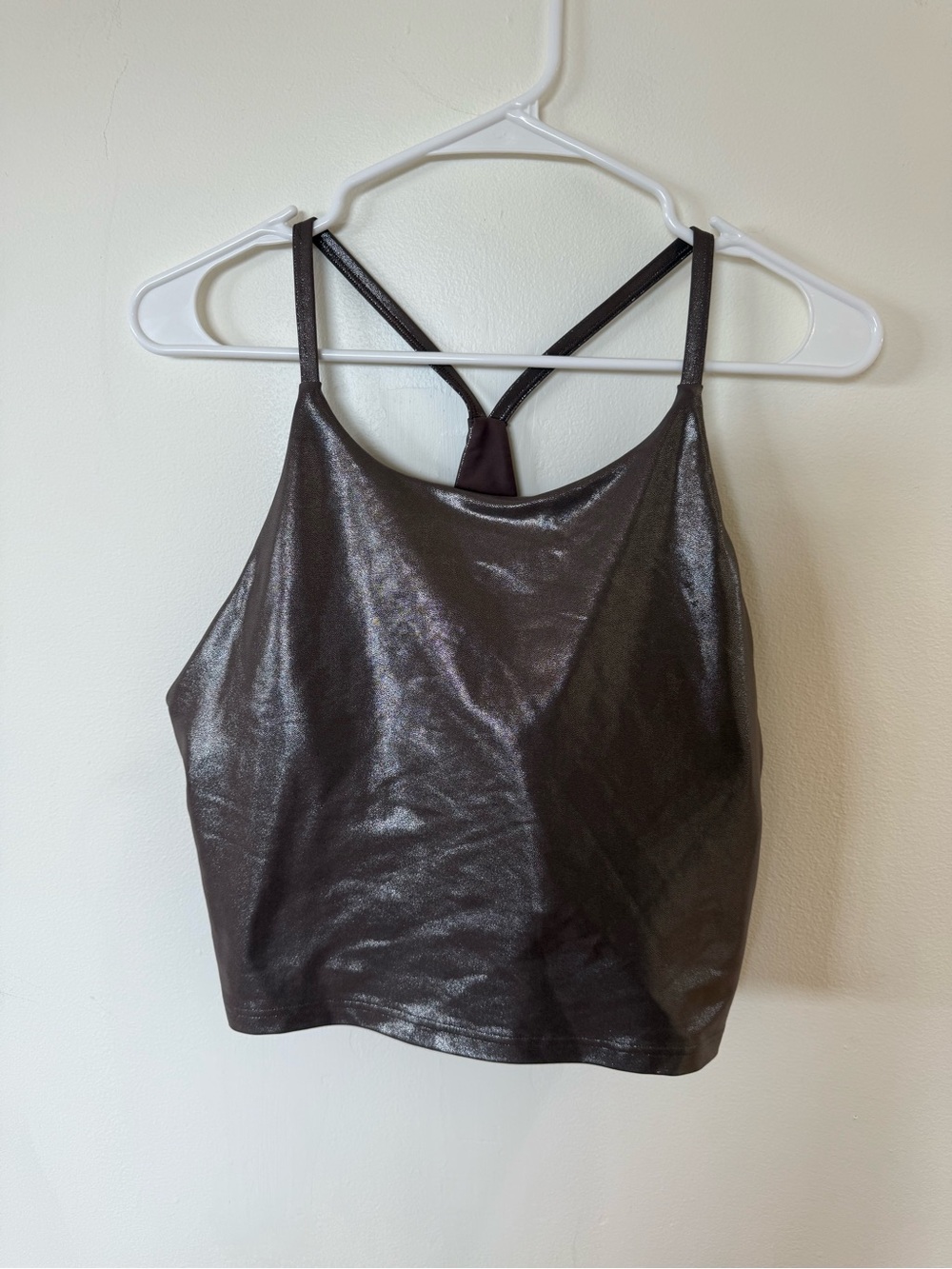 Old Navy Shimmery Mauve Brown Cropped Tank - Women